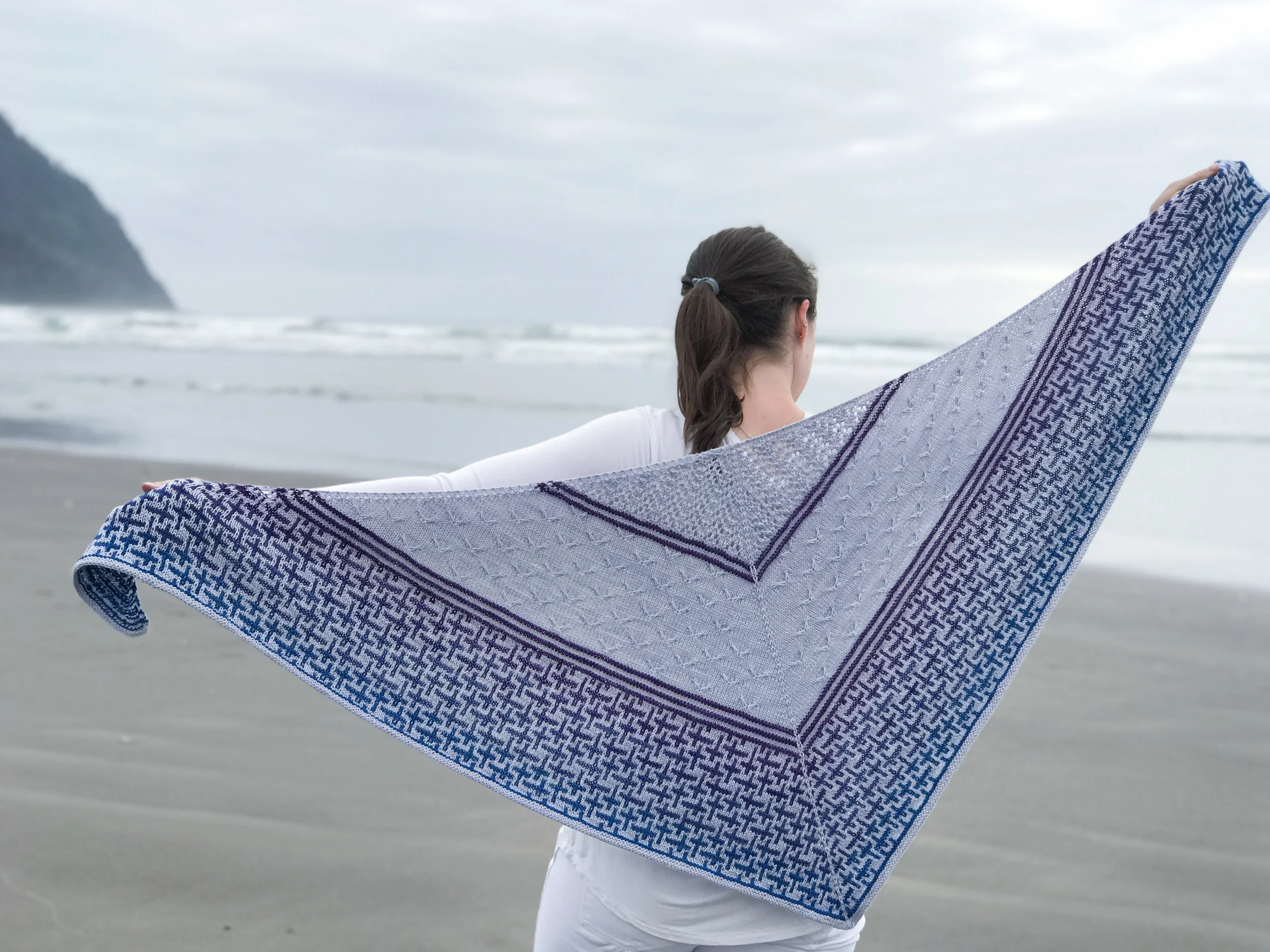 Seagull Gradient Shawl Knitting Pattern — Knit for the Soul by Kay
